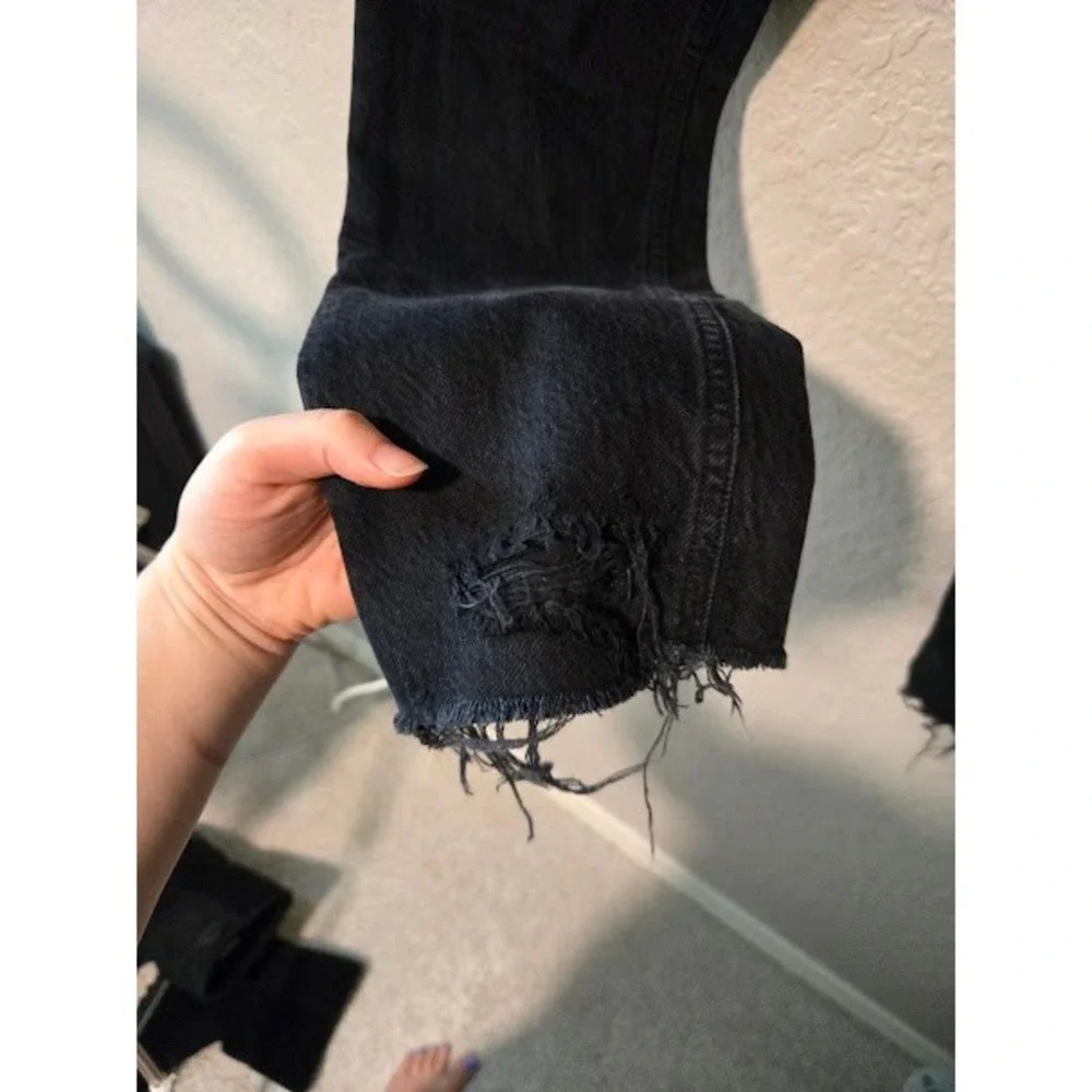Agolde‎ Black Skinny Jeans with Raw Edge Bottom
